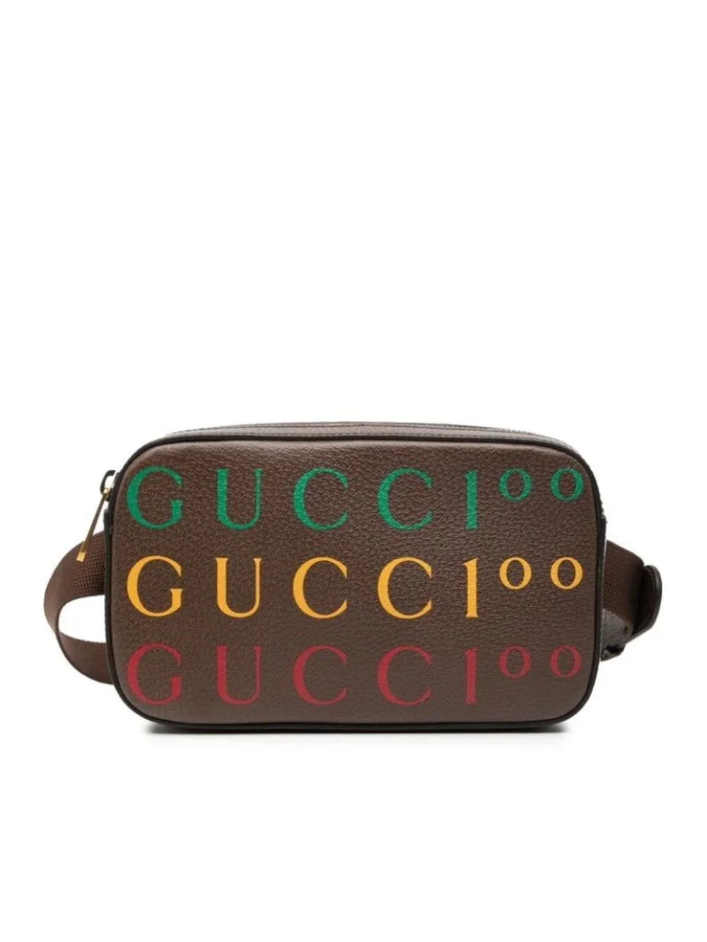 Gucci Anniversary Logo Waist Bag Brown Leather